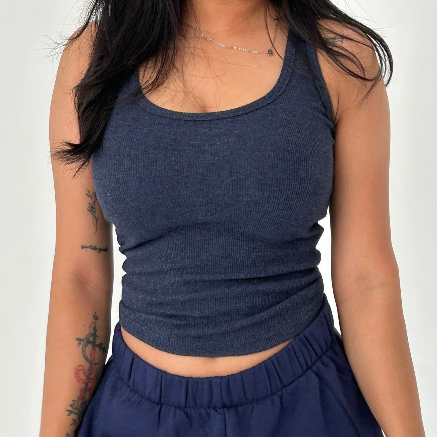 Silhouette Ribbed Tank Tops